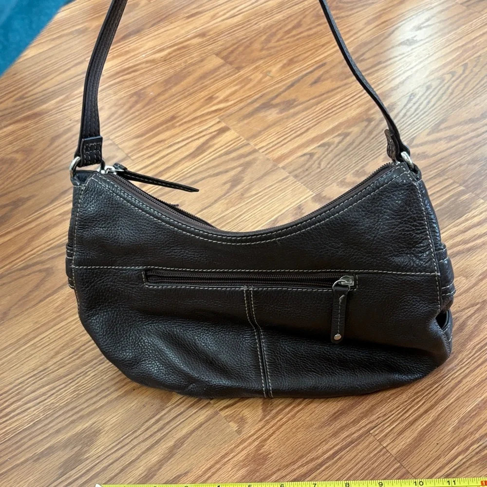 Tignanello Dark Brown Leather Shoulder Bag - Picture 3 of 6